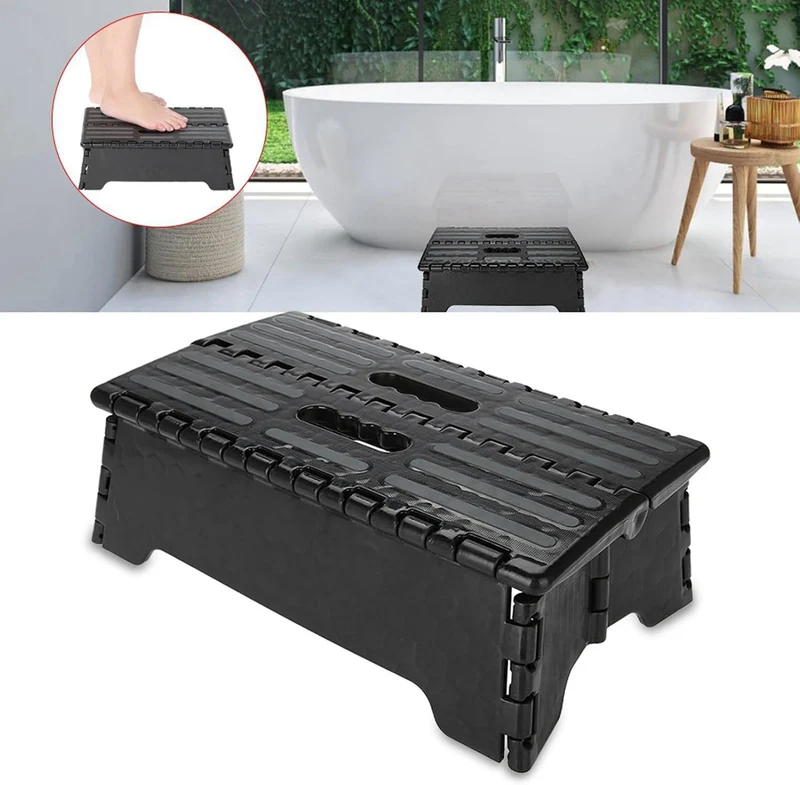 Faltbare Einzelne Trittstufe, 37,8 x 21,6 x 13 cm für ältere Menschen und Behinderte, tragbarer Hock