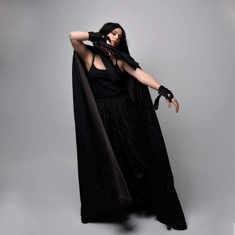 Halloween kostüm, Umhang Halloween Unisex umhang Cosplay kostüm Samt Kapuzenumhang Schwarz S, Schwar