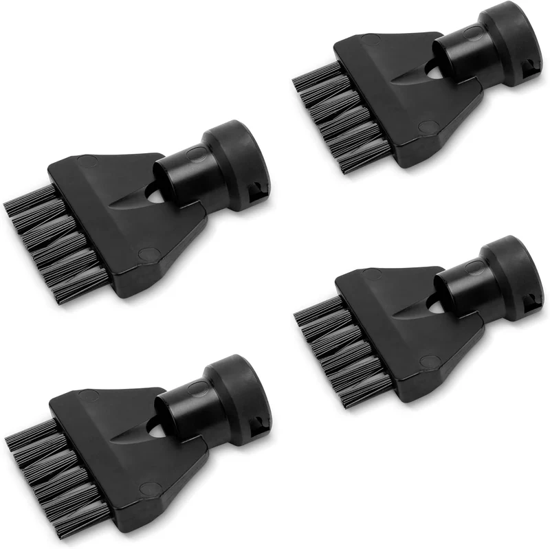 Kärcher 2.863-159.0 Dampf Turbobuerste, Schwarz & Original Fugenbürstenset mit 4 Bürsten für Dampfre