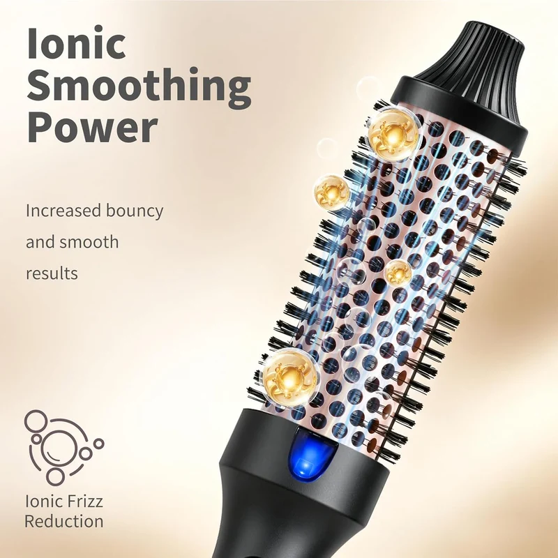 Thermobürste, Thermal Brush Ionische Lockenbürste Erhitzt zur Erzeugung Natürlicher Locken, Dual Spa