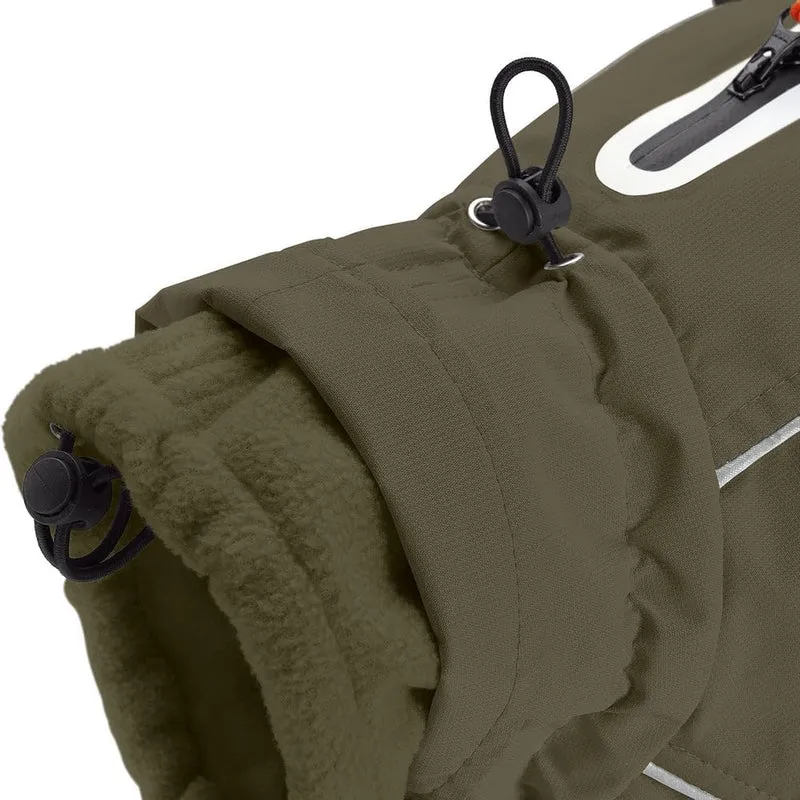 HUNTER Hundemantel NORDBY, Farbe: Oliv, wasserabweisend, warm gefüttert, reflektierend, ideal für Ou