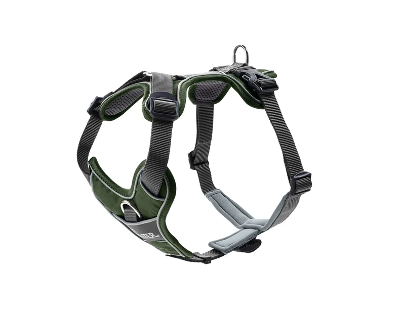 HUNTER DIVO Hundegeschirr, L-XL, 79-107 cm, gün/grau 79 - 107 cm grün/grau, 79 - 107 cm grün/gr