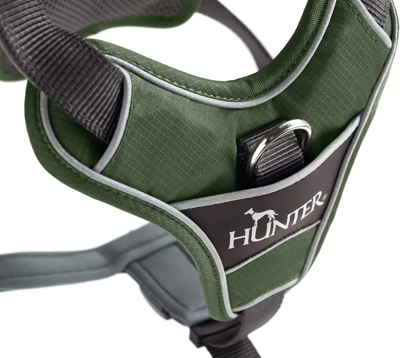 HUNTER DIVO Hundegeschirr, L-XL, 79-107 cm, gün/grau 79 - 107 cm grün/grau, 79 - 107 cm grün/gr