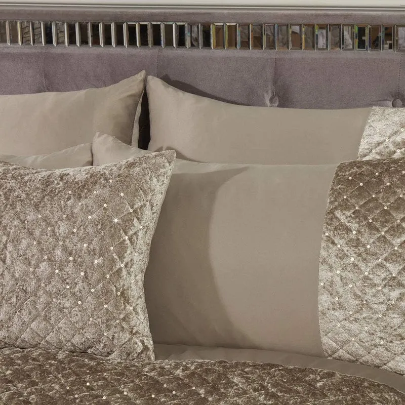Emma Barclay Glamour Bettwäsche-Set für Doppelbett, Nerz, Polyester, Mink Doppelbett Mink, Doppelbet