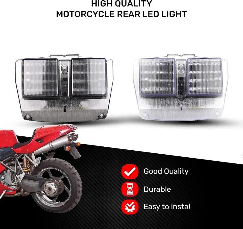 avdb-moto LED-Bremslicht mit integrierten Blinker kompatibel mit Ducati 748, 916, 996, Cagiva Mito (