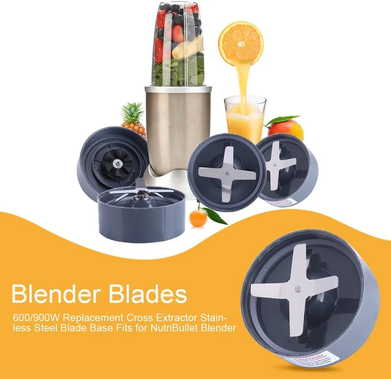 Ausdreher Klinge 600/900 W Ersatz Kreuz-Extraktor Edelstahl Kreuz hohe Klinge Basis passt für Mixer