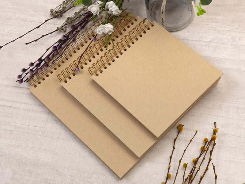 DIY Scrapbook Fotoalbum Hardcover Kraft blanko Seite Hochzeit Jubiläum Fotoalbum Familie Scrapbook 1