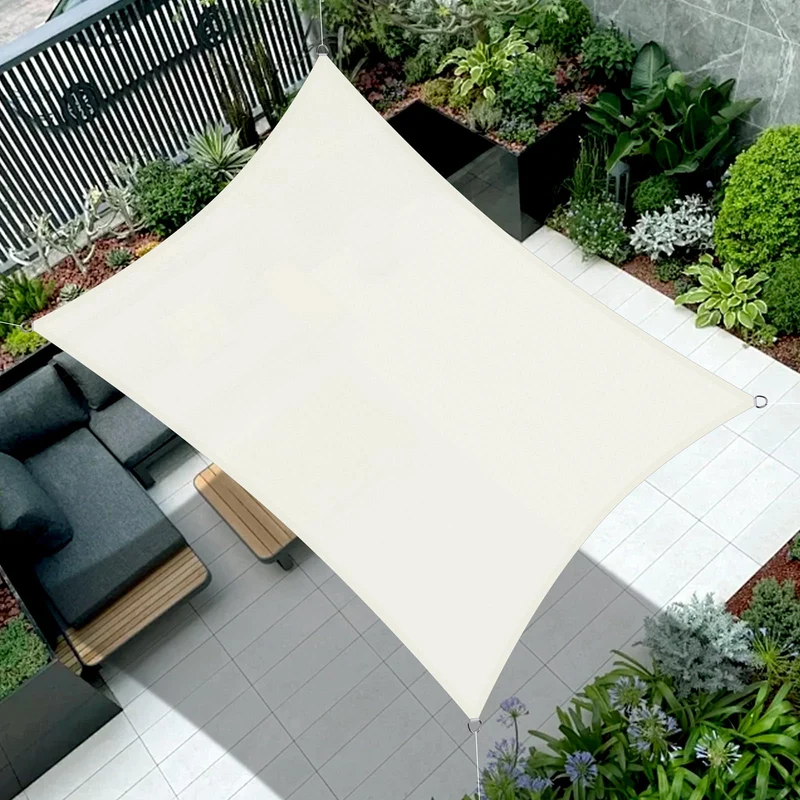 COOL AREA Sonnensegel Wasserdicht Rechteckig 2x4m Sonnenschutz 95% UV Schutz Windschutz,Wasserabweis