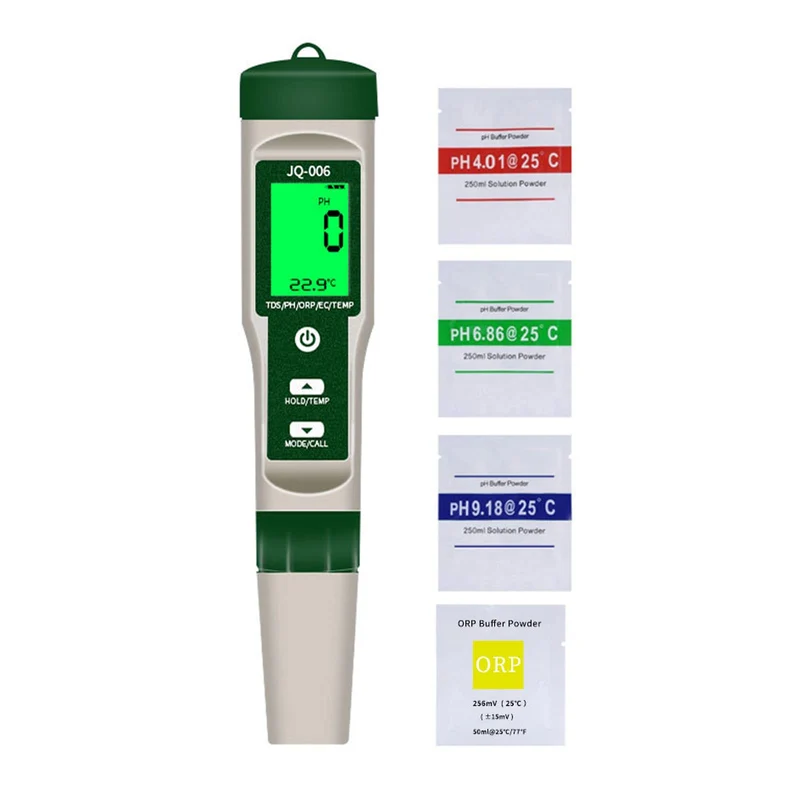 WANGCL 10-in-1 LCD-Digital-Messgerät, Bodentestgerät für Garten, PH/TDS/EC/Salzgehalt, Redox/H2, was