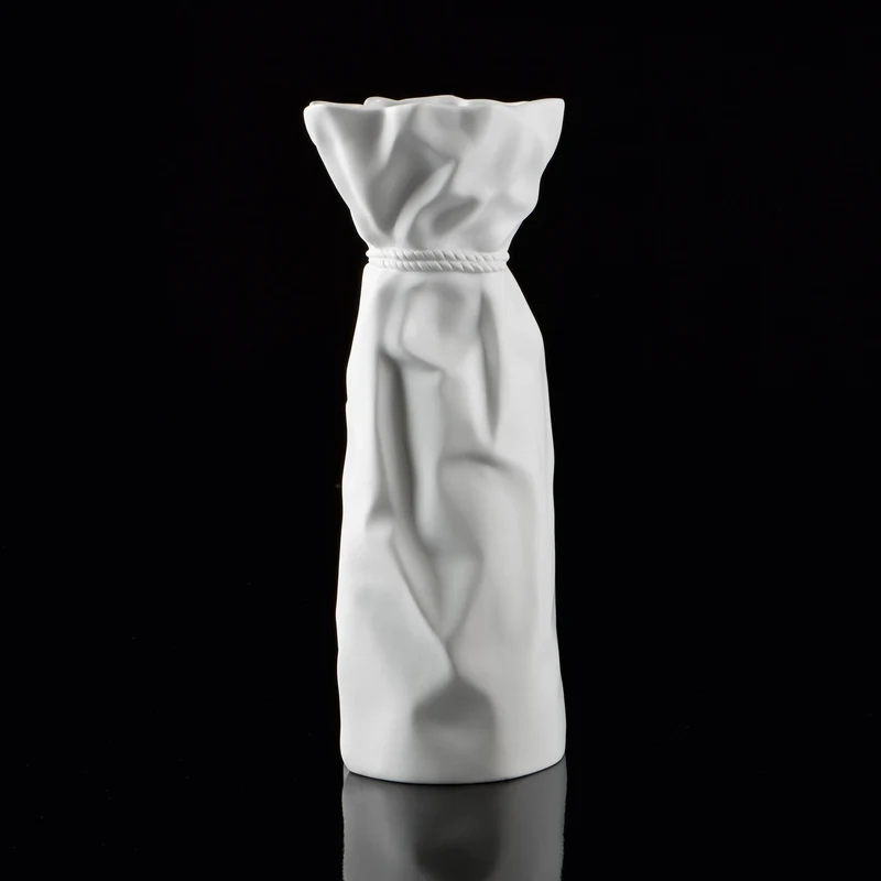 Goebel Vase 30 cm - Papyrus, Kaiser Porzellan 30x11,5x11cm Weiss, 30x11,5x11cm Weiss