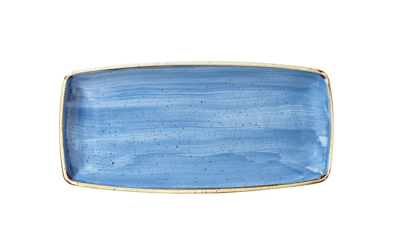 Churchill Stonecast -Oblong Plate Platte- 29,5x15cm, Farbe wählbar (Cornflower Blue)