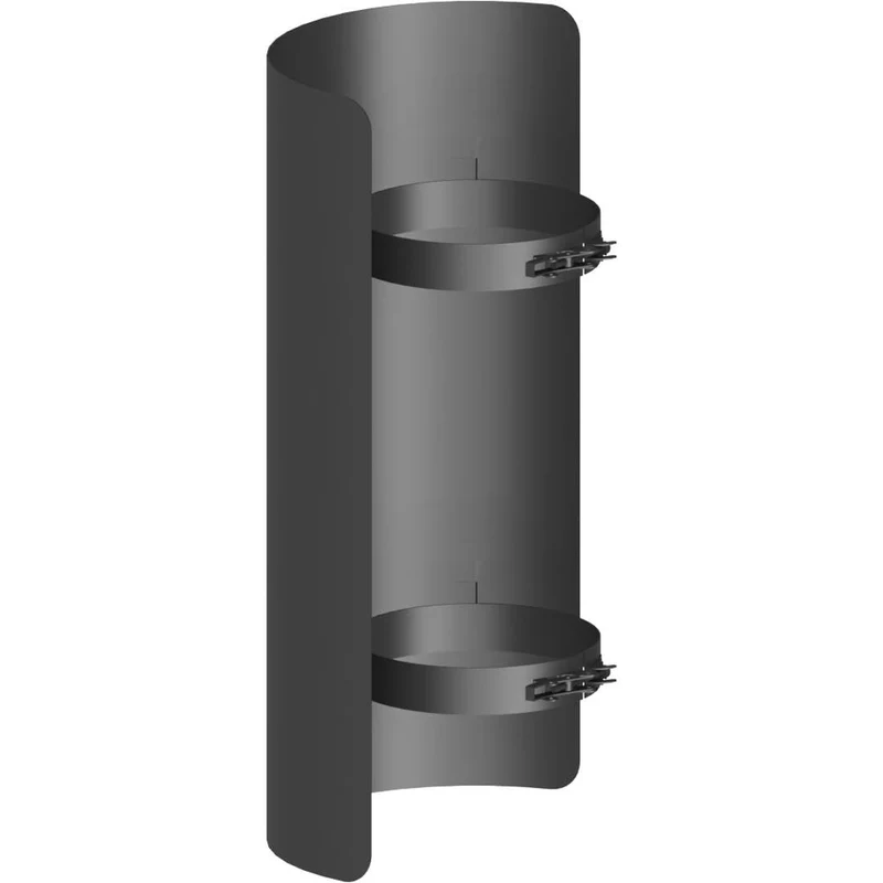 Ø 120 mm Ofenrohr Strahlungsschutz - 50 cm - schwarz 120 mm 50 Cm Schwarz, 120 mm 50 Cm Schwarz