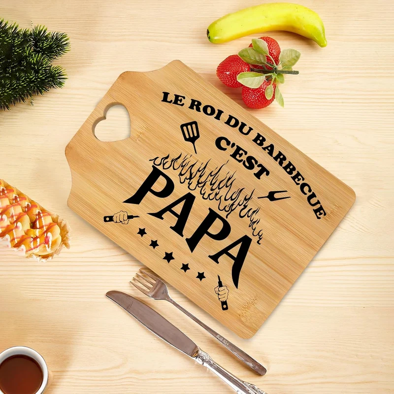 Geschenke für Papa, Bambus Schneidebrett Papa Geschenk zum Weihnachten Geburtstag Vatertag, Vatertag
