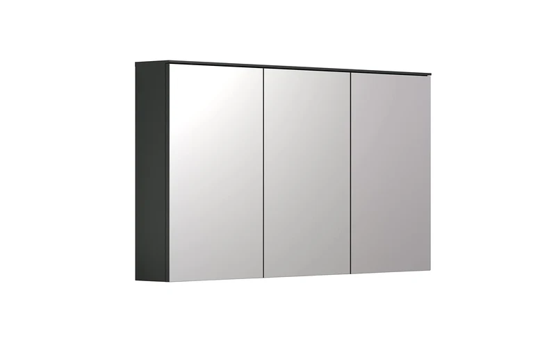 trendteam smart living - Synnax - Spiegelschrank - Anthrazit - moderner Badezimmerspiegel 3-türig -