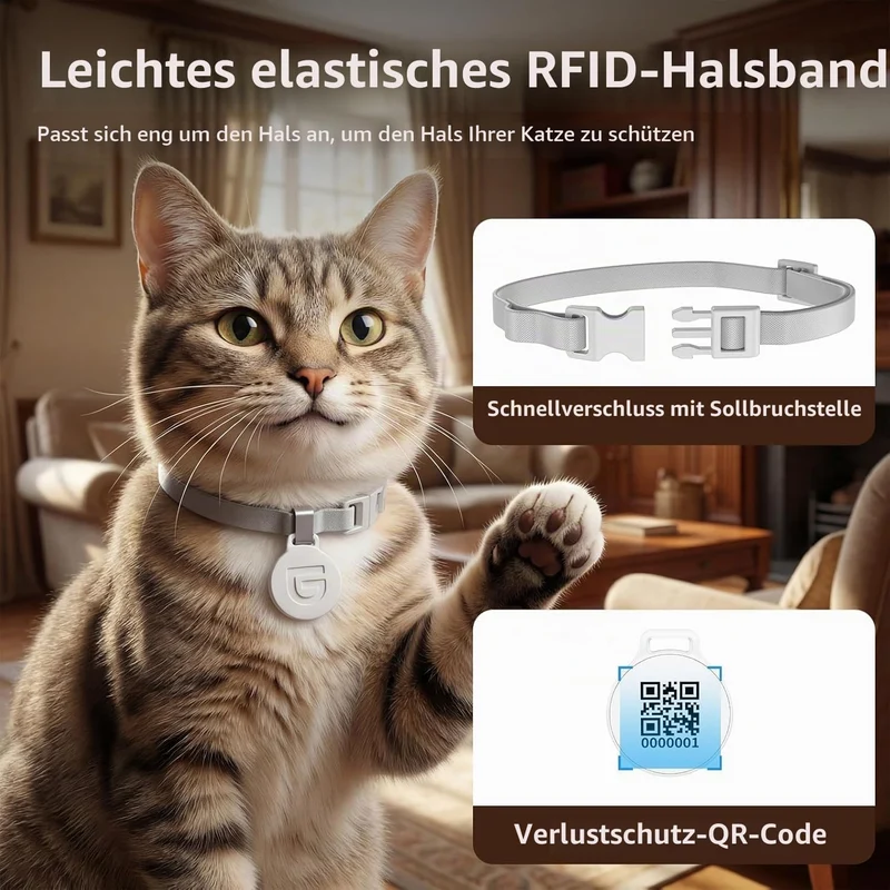 Futterautomat Katze RFID, 5G WiFi Futterspender Katze mit Collar-Tag-Sensor, 4.6L Katzenfutter Autom