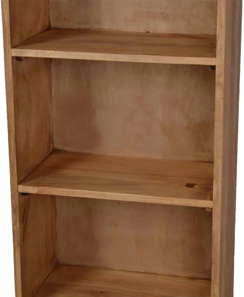 DVD-Regal Mexico Möbel 39x144x22 cm Landhausstil Massivholz Pinie Honig