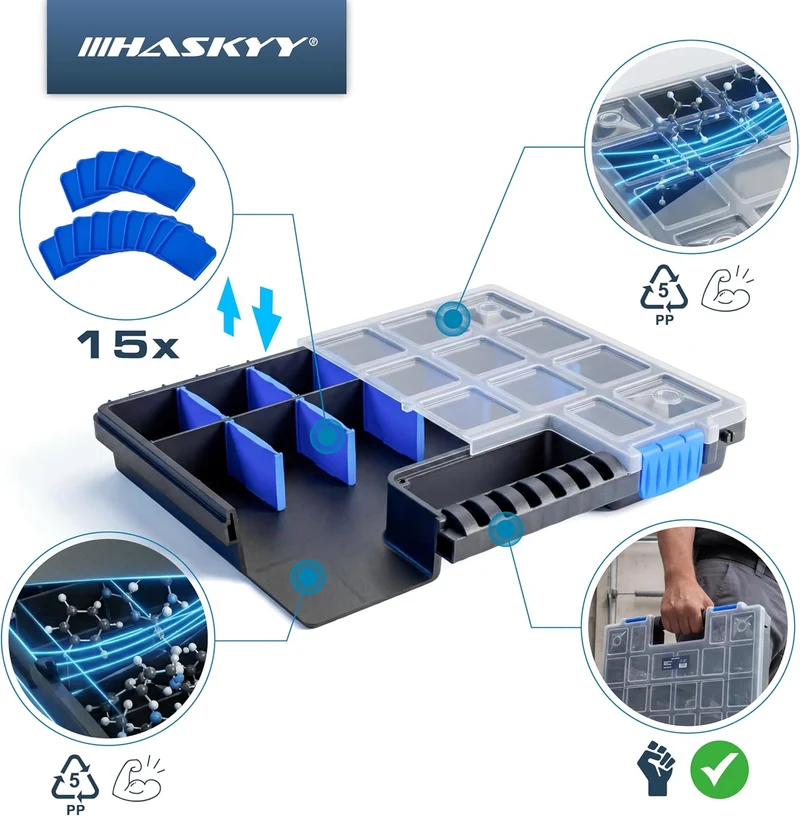 HASKYY 225x Schlaggewichte STAHLFELGEN Auswuchtgewichte Wuchtgewichte 5-30g Sortiment, Stahl