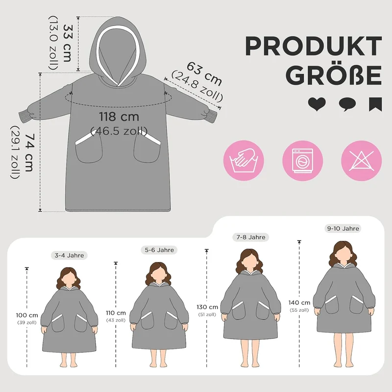 OLAOLA Schmetterling Tragbare Decke Hoodie Im Dunkeln Leuchten, üBergrossEr Decken Hoodie Mit Tasche