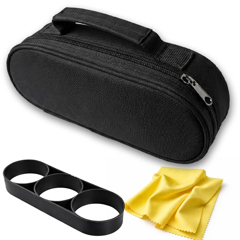 Tasche für Boccia-Kugel für 3 Kugeln – Wischtuch, Trennwand – stabile Tragetasche – Zubehör für Bocc