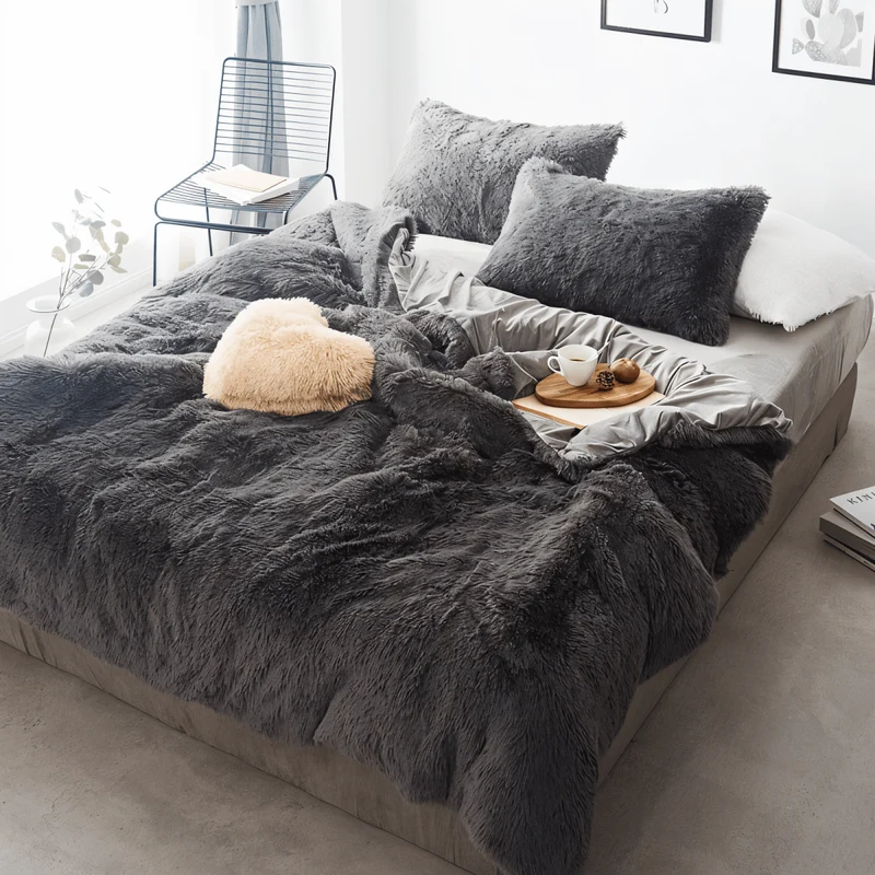 Fluffurest – Plüsch Fleece Bettwäsche Satz