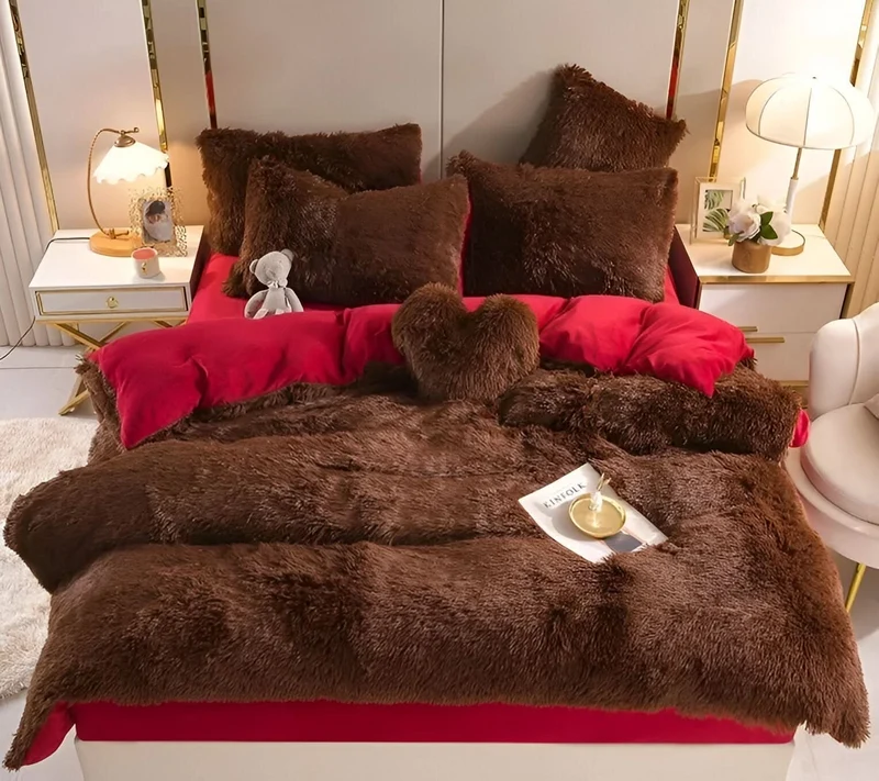 Fluffurest – Plüsch Fleece Bettwäsche Satz