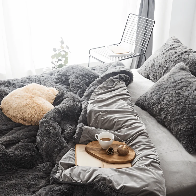 Fluffurest – Plüsch Fleece Bettwäsche Satz