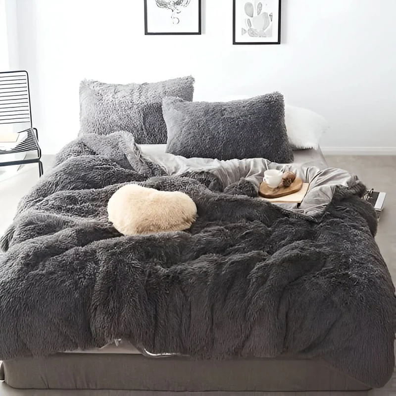 Fluffurest – Plüsch Fleece Bettwäsche Satz