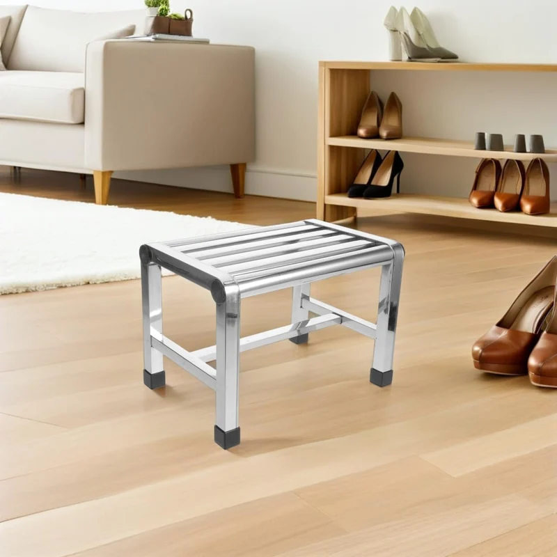 Ciieeo Duschhocker Aus Edelstahl Wasserdicht Kleiner Metallhocker Für Badezimmer Und Küche Rutschfes