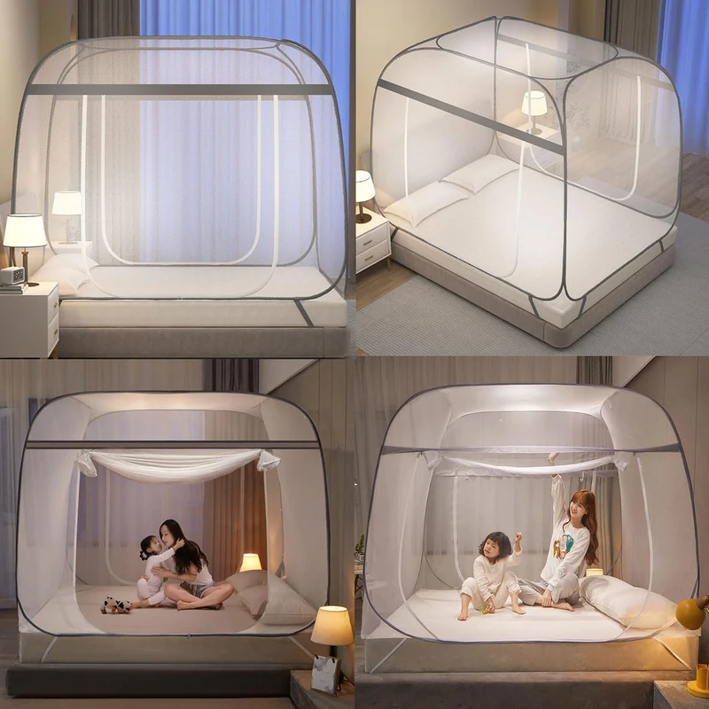 Moskitonetz Bett,180X200cm Moskitonetz Bett Pop Up,Zusammenklappbares Mosquito Net Bed,Faltbares Ant