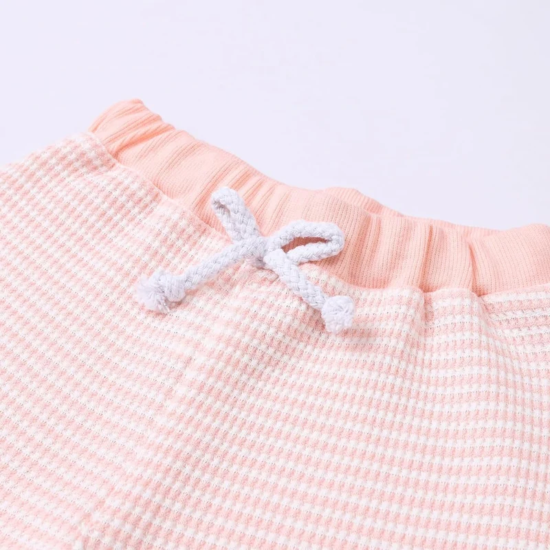 Kleinkind Baby Mädchen Herbst Kleidung Rüschen Langarm Süsses Print Streifen Sweatshirt Top und Hose