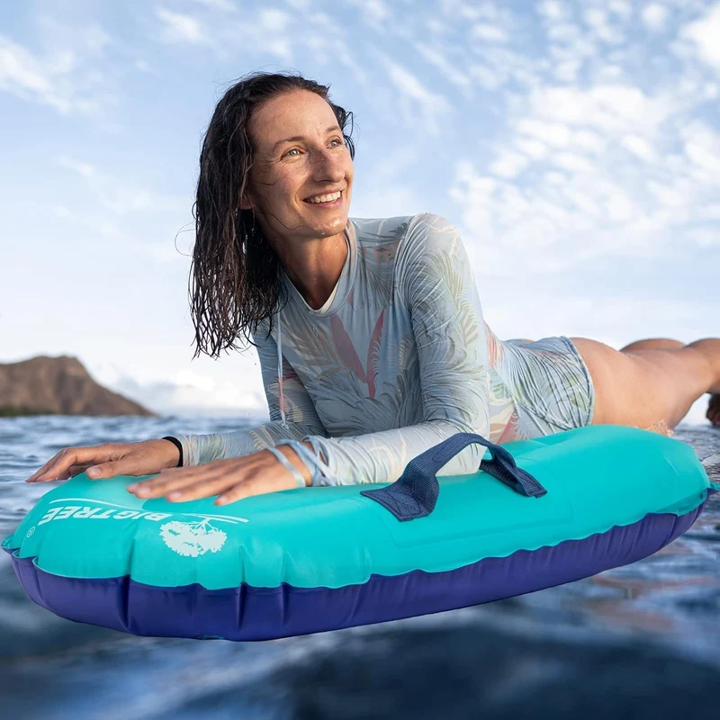 BIGTREE Bodyboard Aufblasbar Aufblasbares Surfbrett, leichtes tragbares Schwimmenbrett mit Griffen,