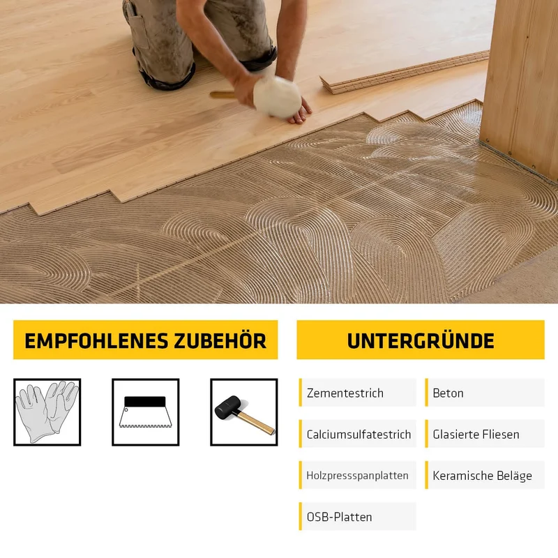 Sika - Parkettkleber - SikaBond-151 - Braun - Mehrschichtparkett - Verarbeitungsfertig - Auf Fussbod