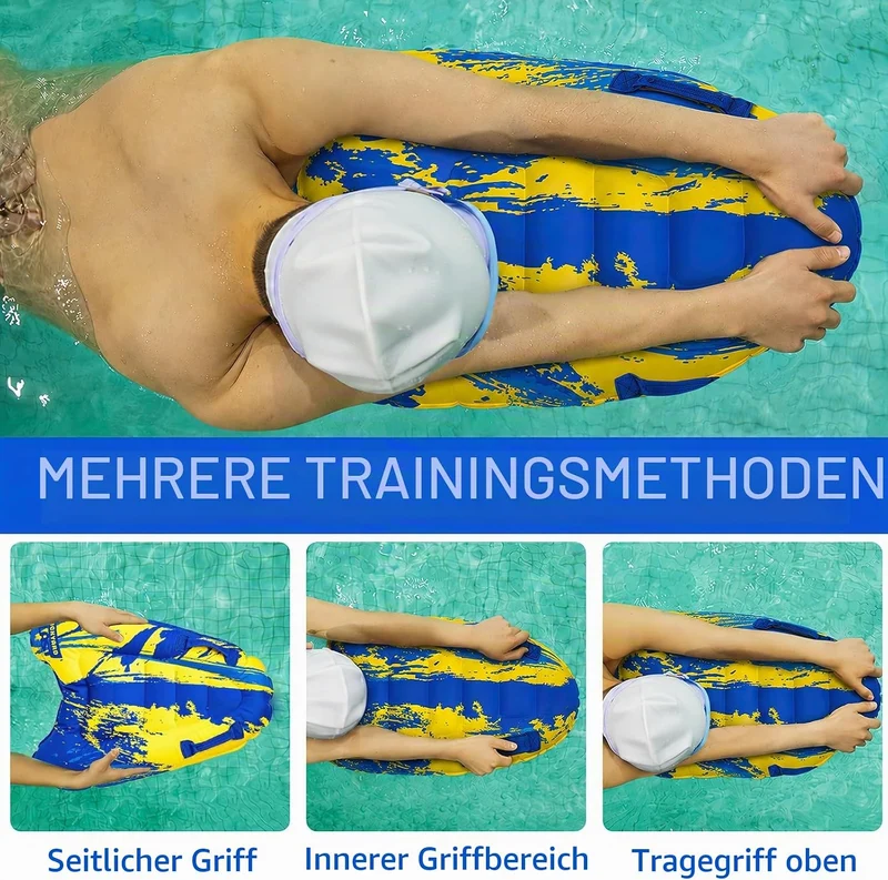 Luftmatratze Wasser für Kinder & Erwachsene, FainFun Surfbrett Aufblasbar, Bodyboard mit Griffen, Wa