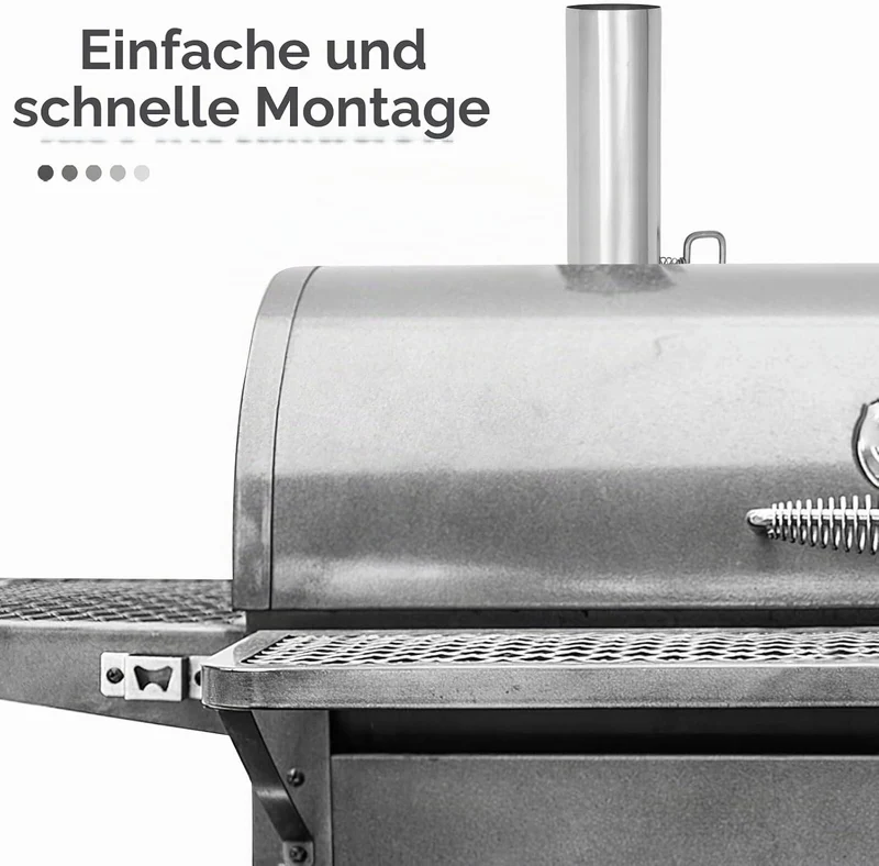 Edelstahl Rauchrohr mit Dämpfer Steuerung Verstellbares Luftventil Hitzebeständiges Camping Ofenrohr