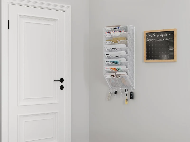 EasyPAG 8 Fächer Metall A4 Zeitschriften Wandhalter Zeitschriftenhalter Wand Aktenablage Dokumentenh
