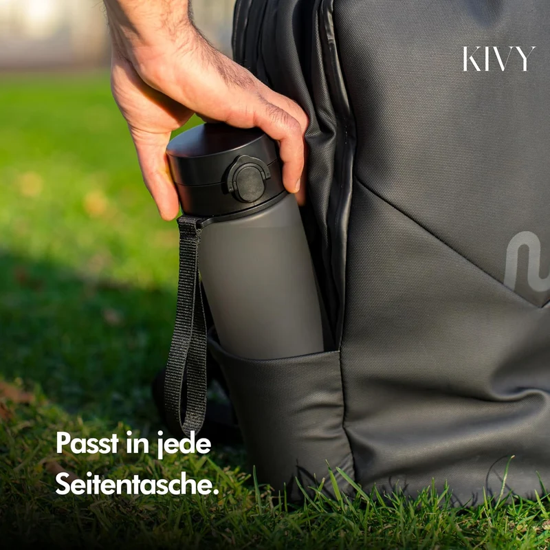 KIVY Trinkflasche 650ml [BPA FREI] Auslaufsicher & Spülmaschinenfest - Wasserflasche für Kinder & Er