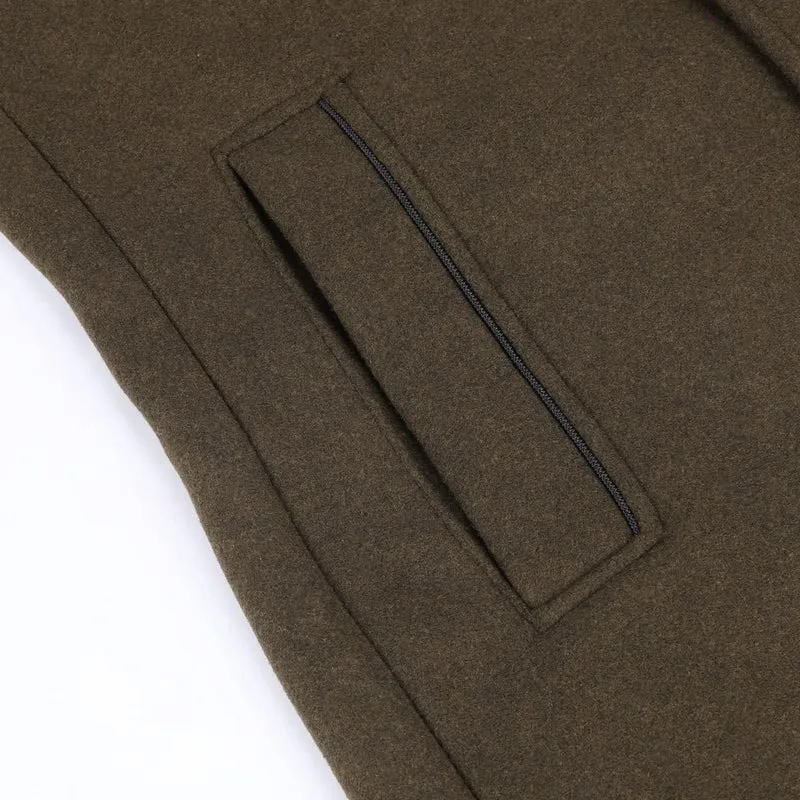 YOUTHUP Herren Mantel mit Winterweste Kurzer Wolle Wintermantel Winter Outdoor Dicker Wollmantel L B
