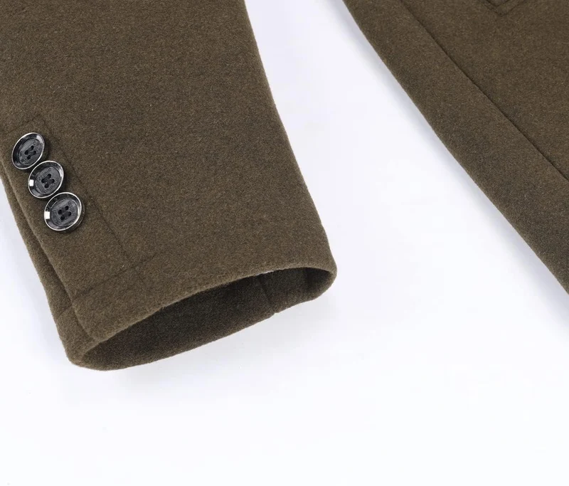 YOUTHUP Herren Mantel mit Winterweste Kurzer Wolle Wintermantel Winter Outdoor Dicker Wollmantel L B