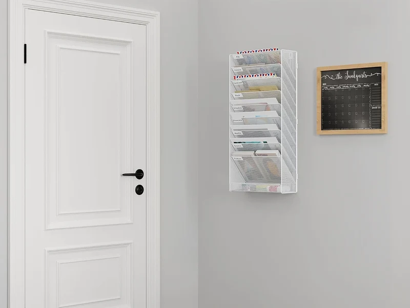 EasyPAG 10 Fächer Zusammensetzen Metall A4 Zeitschriftenhalter Wand Zeitschriften Wandhalter Aktenab