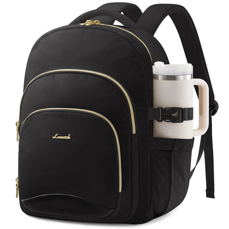 LOVEVOOK Rucksack Damen, 15,6 Zoll Laptop Schulrucksack Wasserdicht, Schultasche Teenager Backpack W