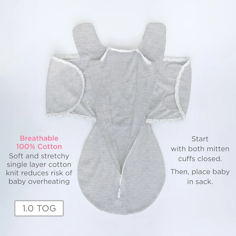 SwaddleDesigns Unisex Baby Omni 6-Wege Omni (1er Pack) Small (2.7-6.4 kg) Meliertes Haferflocken, Sm