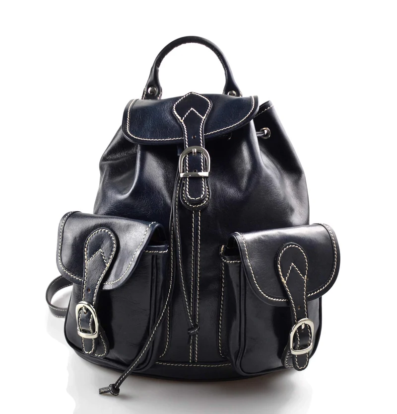 Rucksack leder blau rucksack damen herren reisetasche kalbsleder rucksack leder rucksack schulrucksa