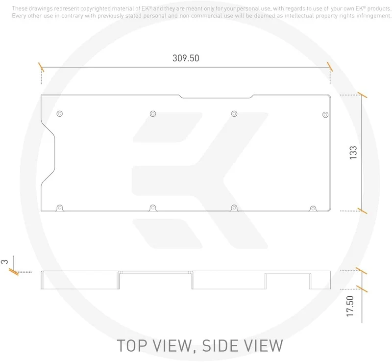 EK QuanVec² XC3 RTX 80/90 Backpl NI sr | 3831109892237