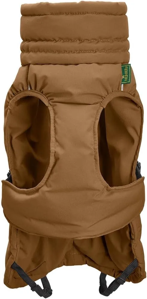 HUNTER Hundemantel Paxson, Farbe: karamell, stylischer Puffermantel, wasserabweisend, reflektierende