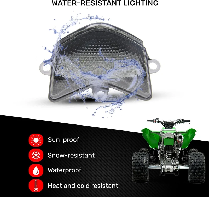 aVDB-moto LED-Bremslicht mit integrierten Blinker kompatibel mit Kawasaki ZX10R 2004/2005 (Klar), Kl