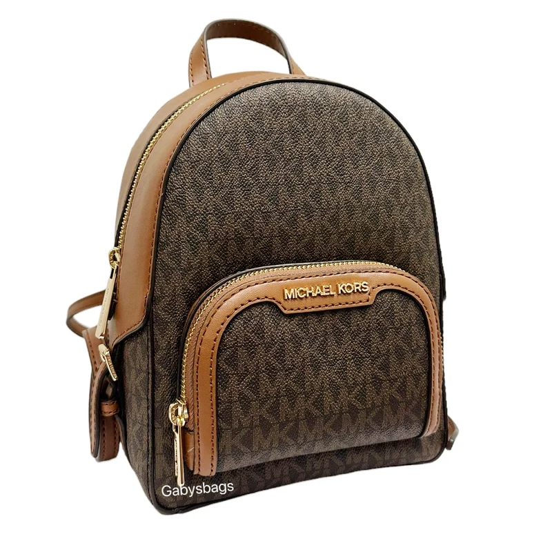 Michael Kors Jaycee XS Mini Convertible Rucksack MK Signature Crossbody Braun, Braun