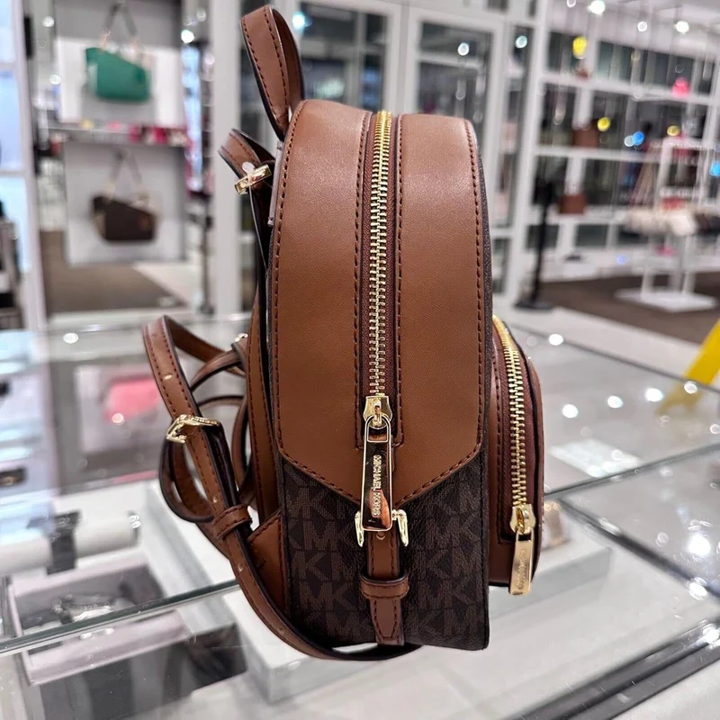 Michael Kors Jaycee XS Mini Convertible Rucksack MK Signature Crossbody Braun, Braun