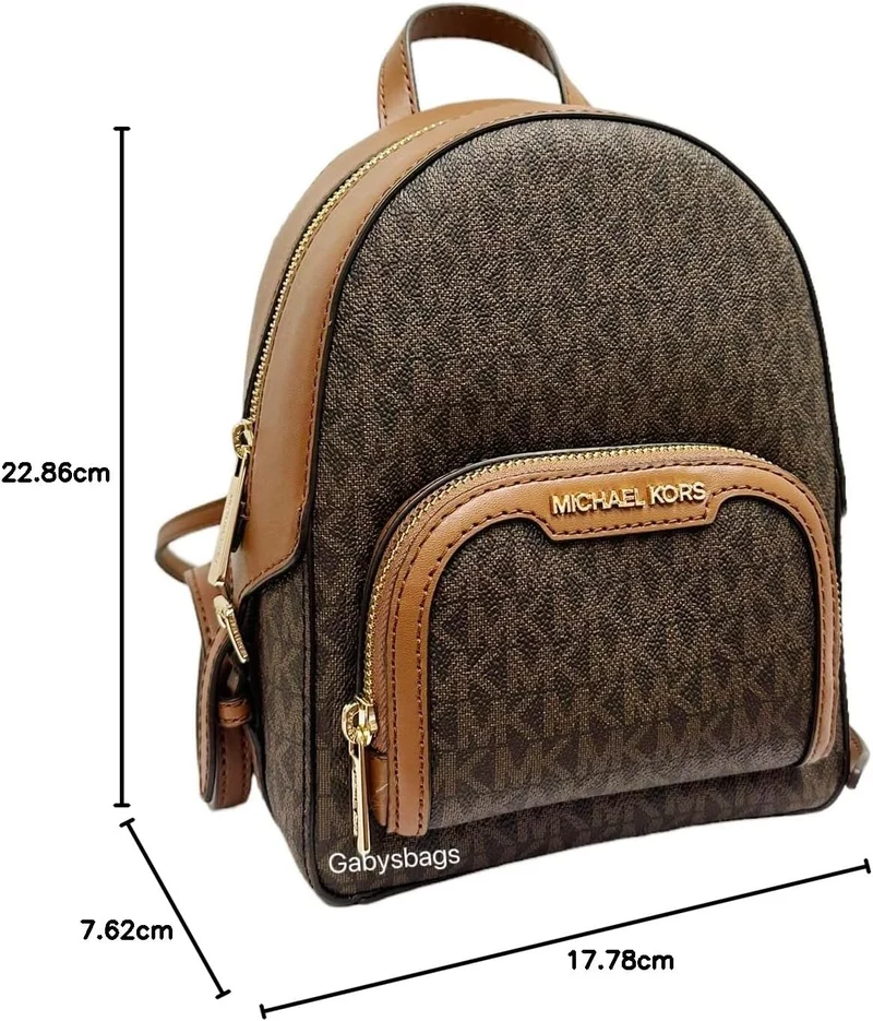 Michael Kors Jaycee XS Mini Convertible Rucksack MK Signature Crossbody Braun, Braun