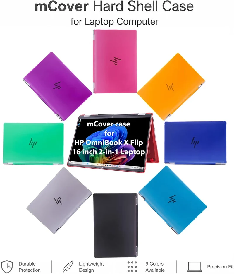 mCover Nur kompatibel mit HP OmniBook X Flip 16-ASxxxx 16-AUxxxx 16-ARxxxx 16-BExxxx 2-in-1 Windows-