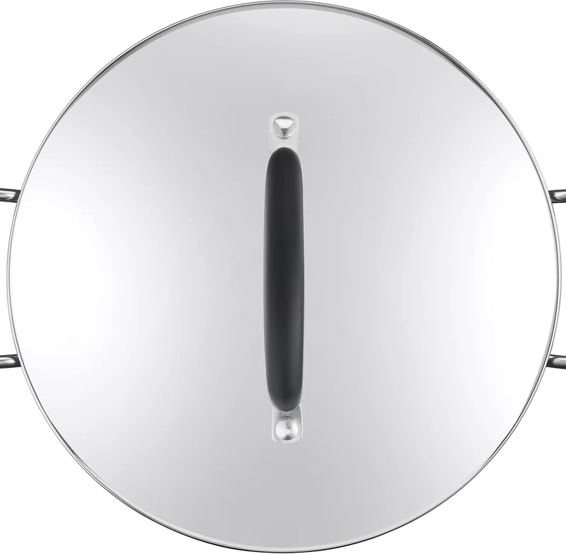 Lagostina Praktischer Deckel aus gelochtem Glas und Stahlrand, transparent, Durchmesser 20 cm